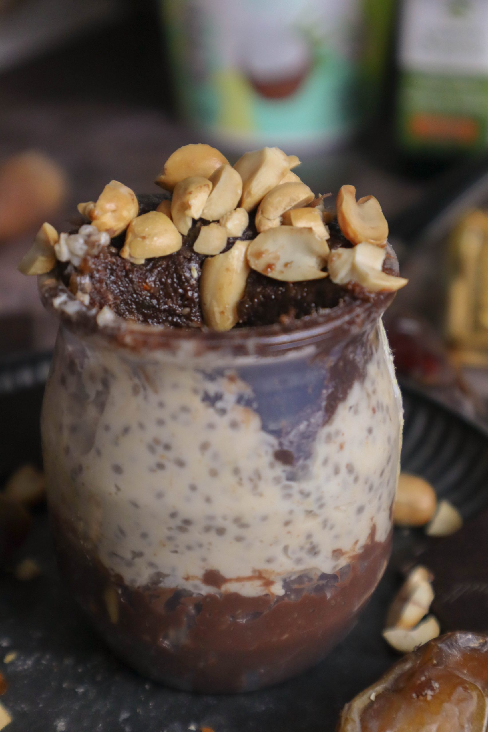 Reese's Chia Parfait (Chocolate PB) close up view