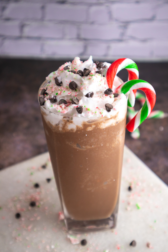 Homemade Starbucks Peppermint Mocha Frappuccino