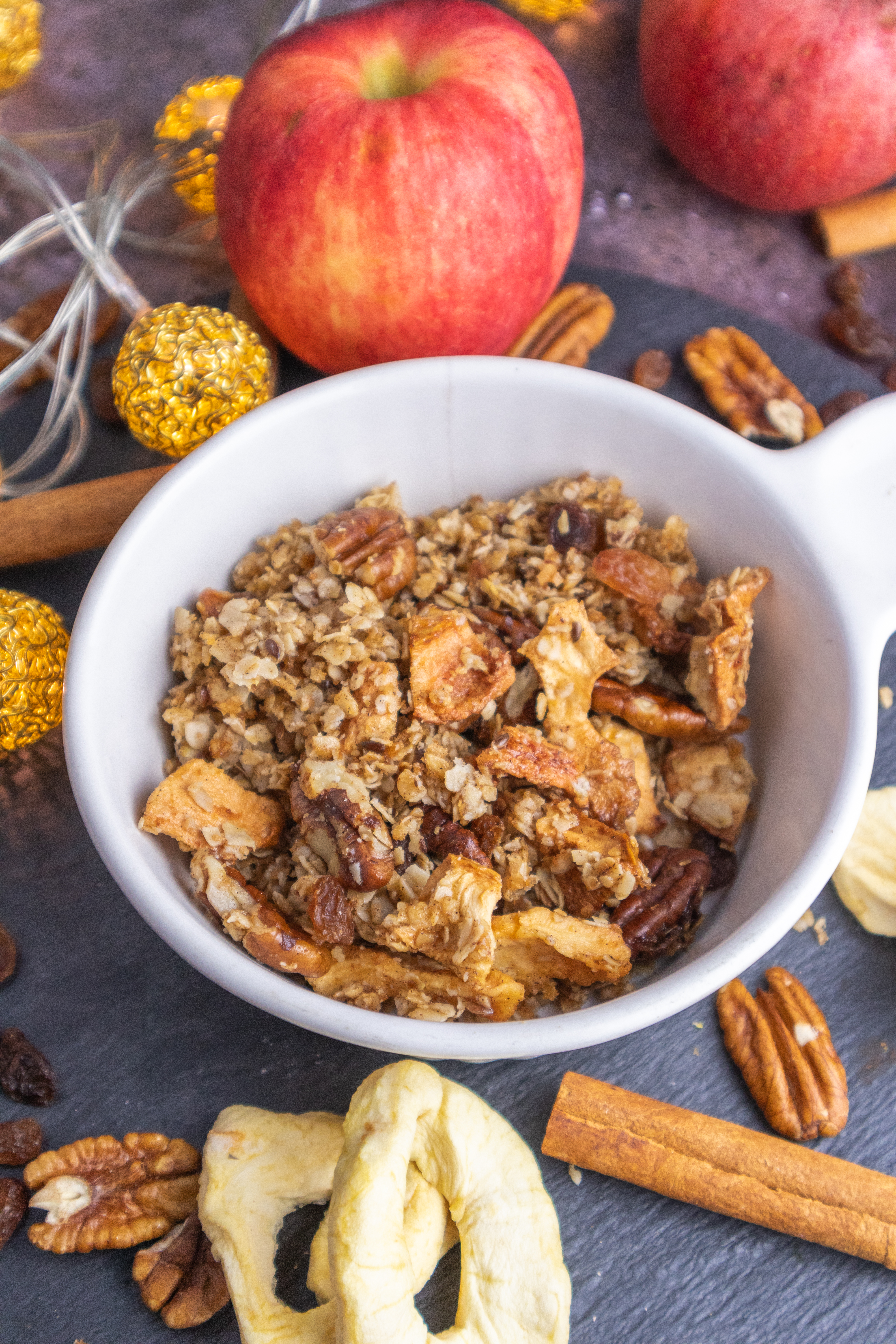 Vegan Apple Cinnamon Pecan Fall Granola Recipe